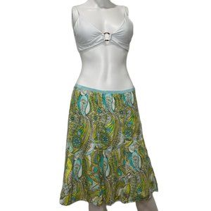 Gap Y2k Bright Paisley Skirt